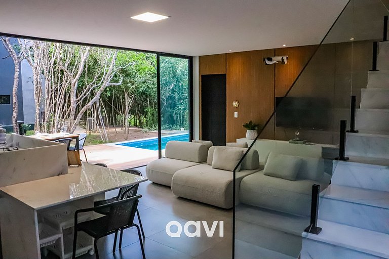 Qavi - Casa luxuosa em condomínio fechado na praia da Pipa -