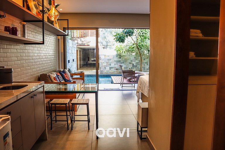 Qavi - Flat completo com piscina privativa #ÎledePipa