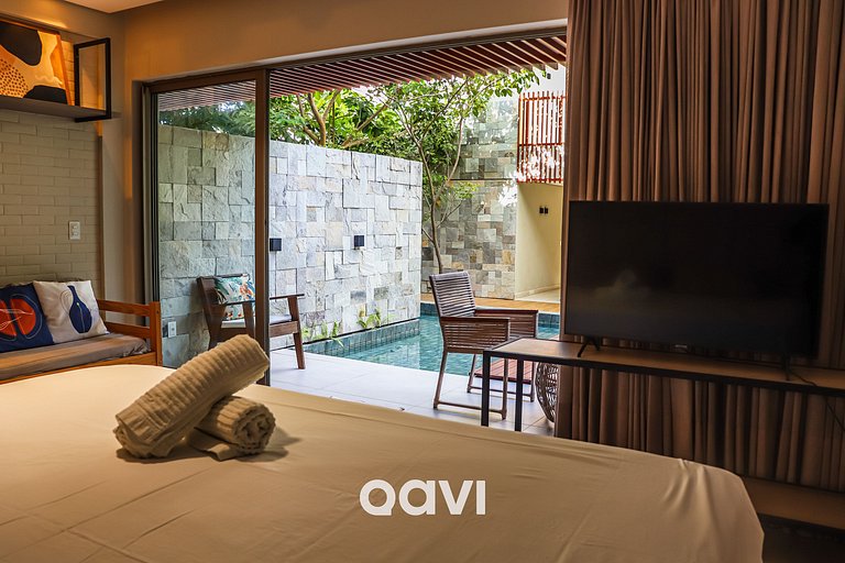 Qavi - Flat completo com piscina privativa #ÎledePipa