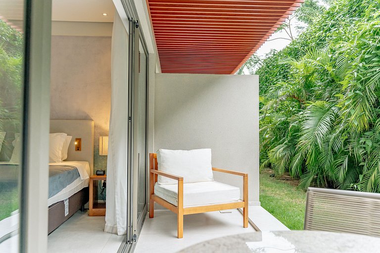Qavi - Flat rua principal vista jardim #ÎledePipa