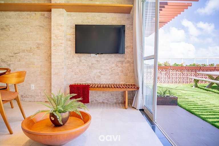 Qavi - Flat Vista Mar de Pirangi #Living14