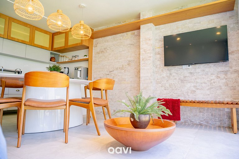 Qavi - Flat Vista Mar de Pirangi #Living14