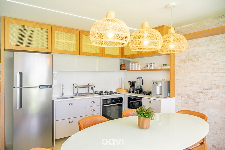 Qavi - Flat Vista Mar de Pirangi #Living14