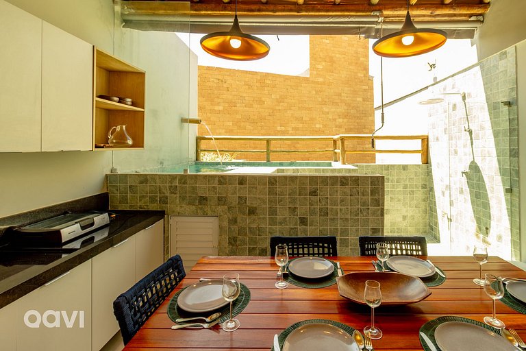 Qavi - Triplex com piscina a 250m praia do Patacho