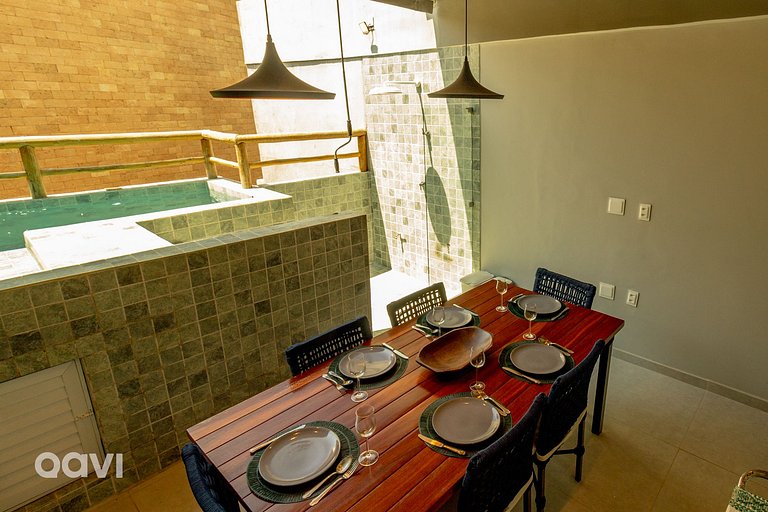 Qavi - Triplex com piscina a 250m praia do Patacho