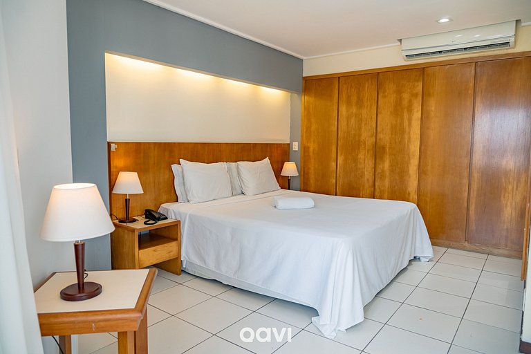 Flat em Petrópolis Vista Parcial Mar - Qavi