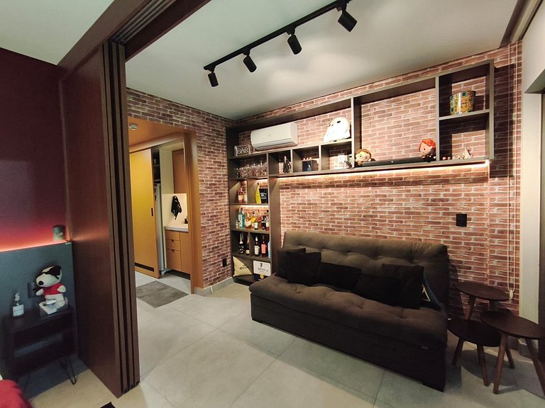 Apartamento de 1 quarto no Ile de Pipa