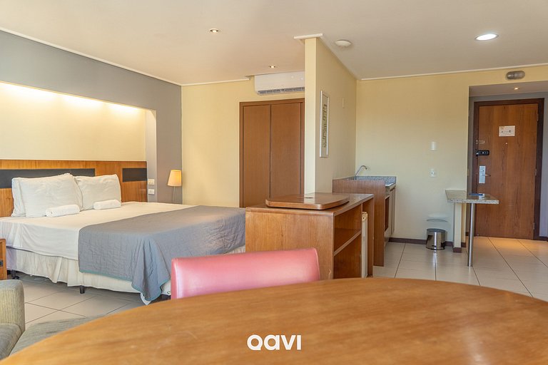 Flat em Petrópolis Vista Parcial Mar - Qavi