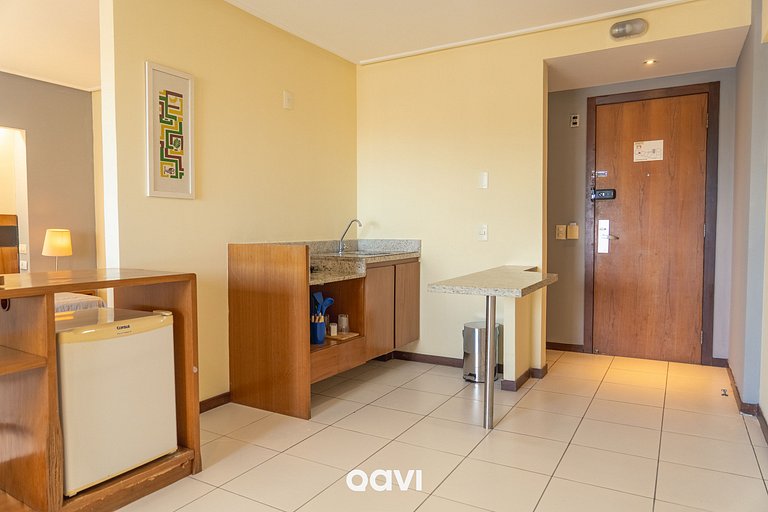 Flat em Petrópolis Vista Parcial Mar - Qavi