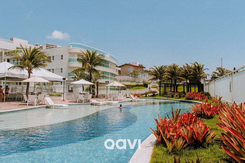 Qavi - Flat com Jacuzzi em Resort Beira Mar Cotovelo #InMare